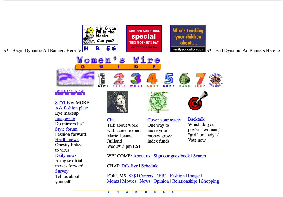 Woman's WIRE Screenshot, 1992